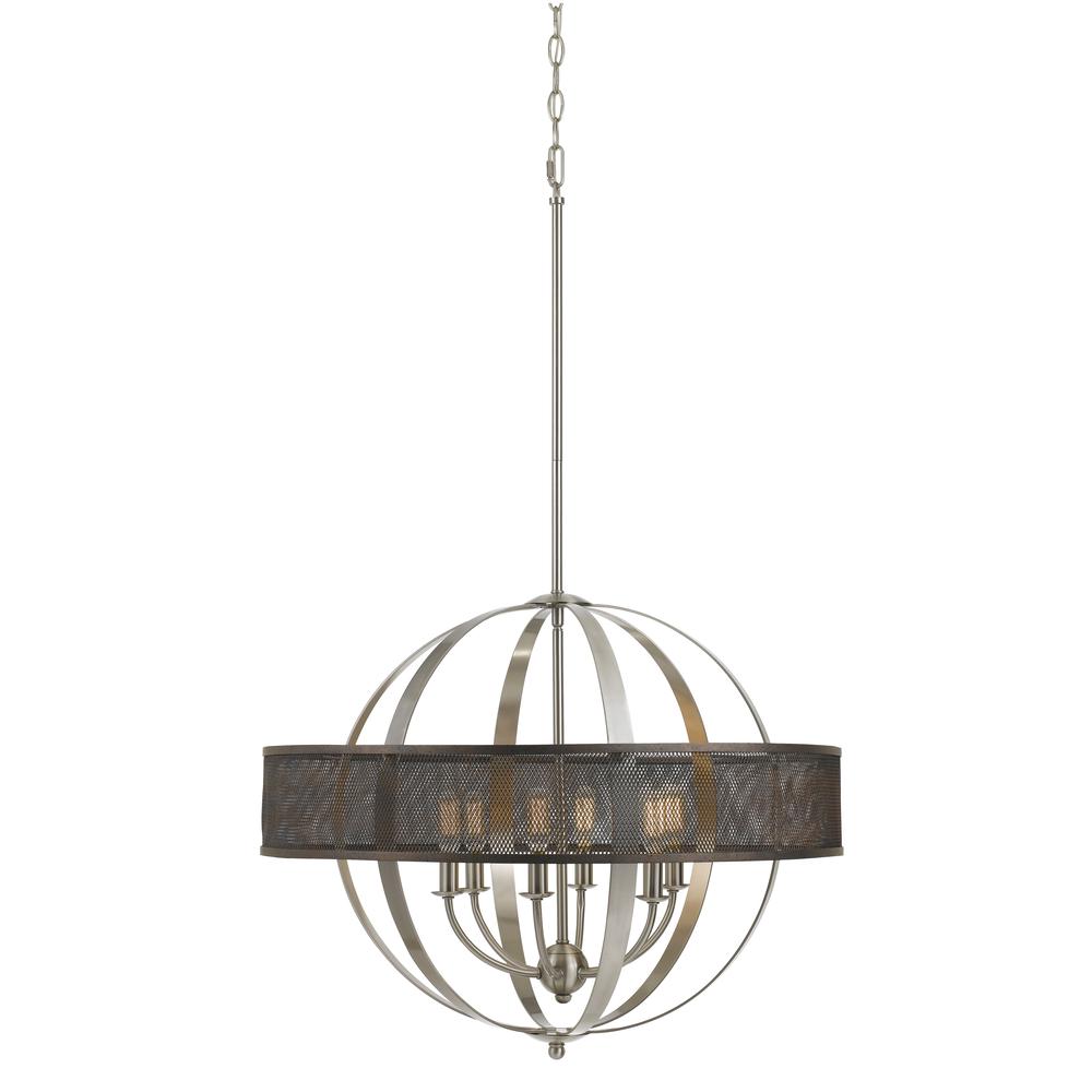 60W X 6 Willow Chandelier (Edison Bulbs Not Included). Picture 1