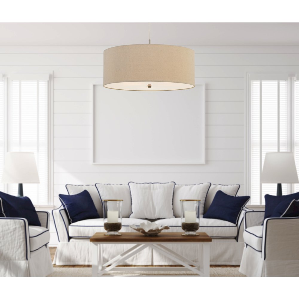 60W X 3 Addison Drum Pendant Fixture. Dia:24". Picture 2