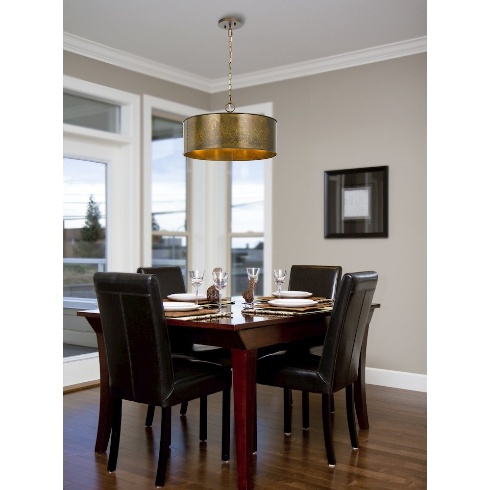 60W X 3 Rochefort Metal 3 Light Chandelier. Picture 7