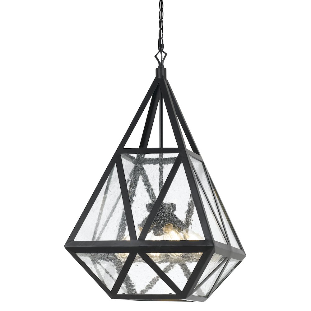 60W X 4 Townsendglass Chandelier (Edison Bulbs Not Included). Picture 1