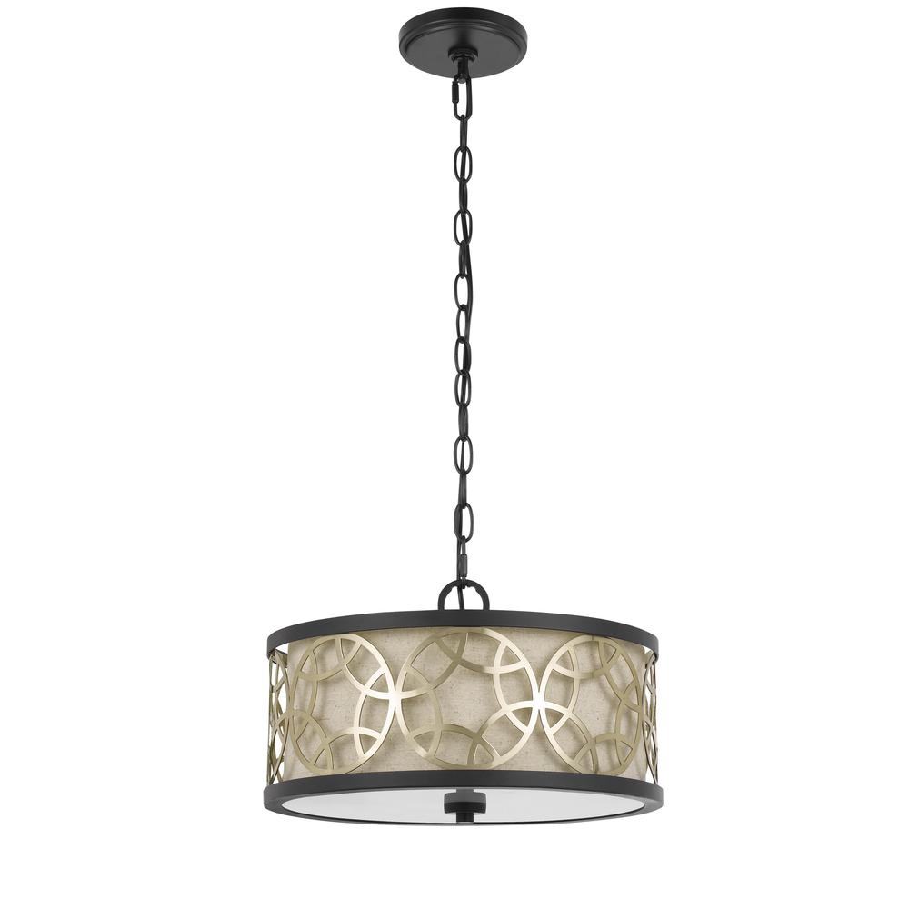 60W X 2 Carmel 2 Light Metal 2 In 1 Semi-Flush / Pendant Chandelier. Picture 1