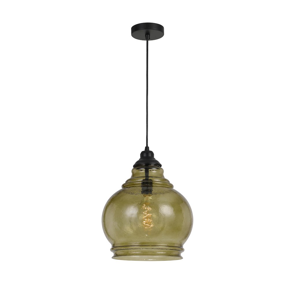 60W Rovigo Rippled Glass Pendant (Edison Bulb Not Included). Picture 1