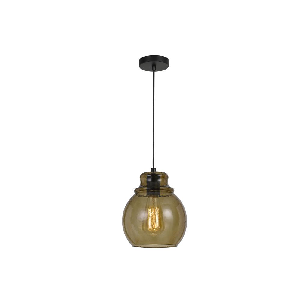 60W Aversa Rippled Glass Pendant (Edison Bulb Not Included). Picture 1