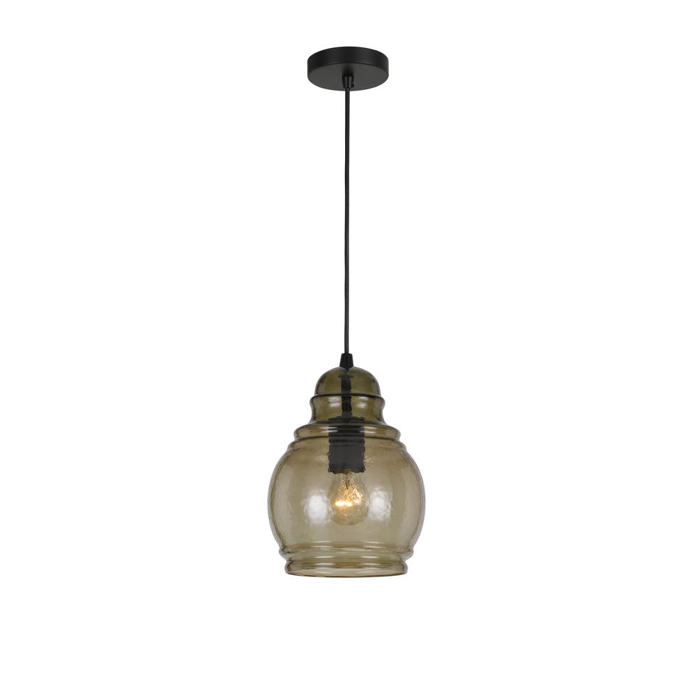 60W Teramo Rippled Glass Pendant (Edison Bulb Not Included). Picture 1