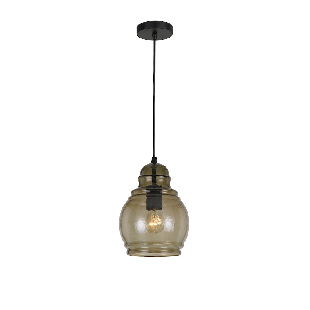 60W Teramo Rippled Glass Pendant (Edison Bulb Not Included). Picture 1