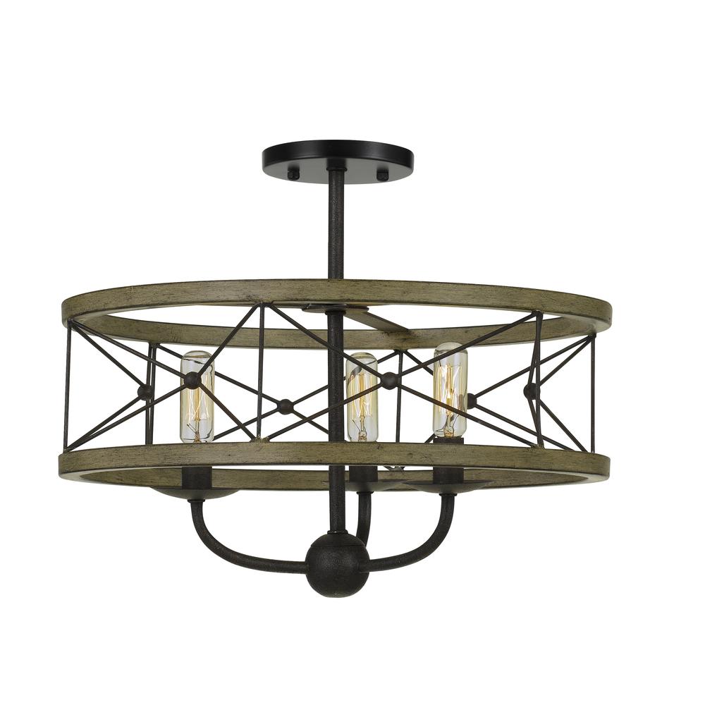 40W X 3 Modica Metal Pendant Fixture (Edison Bulbs Not Included). Picture 2