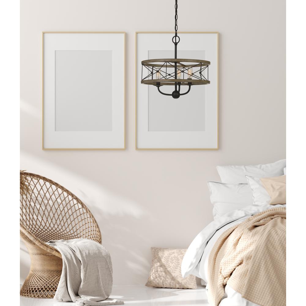 40W X 3 Modica Metal Pendant Fixture (Edison Bulbs Not Included). Picture 3