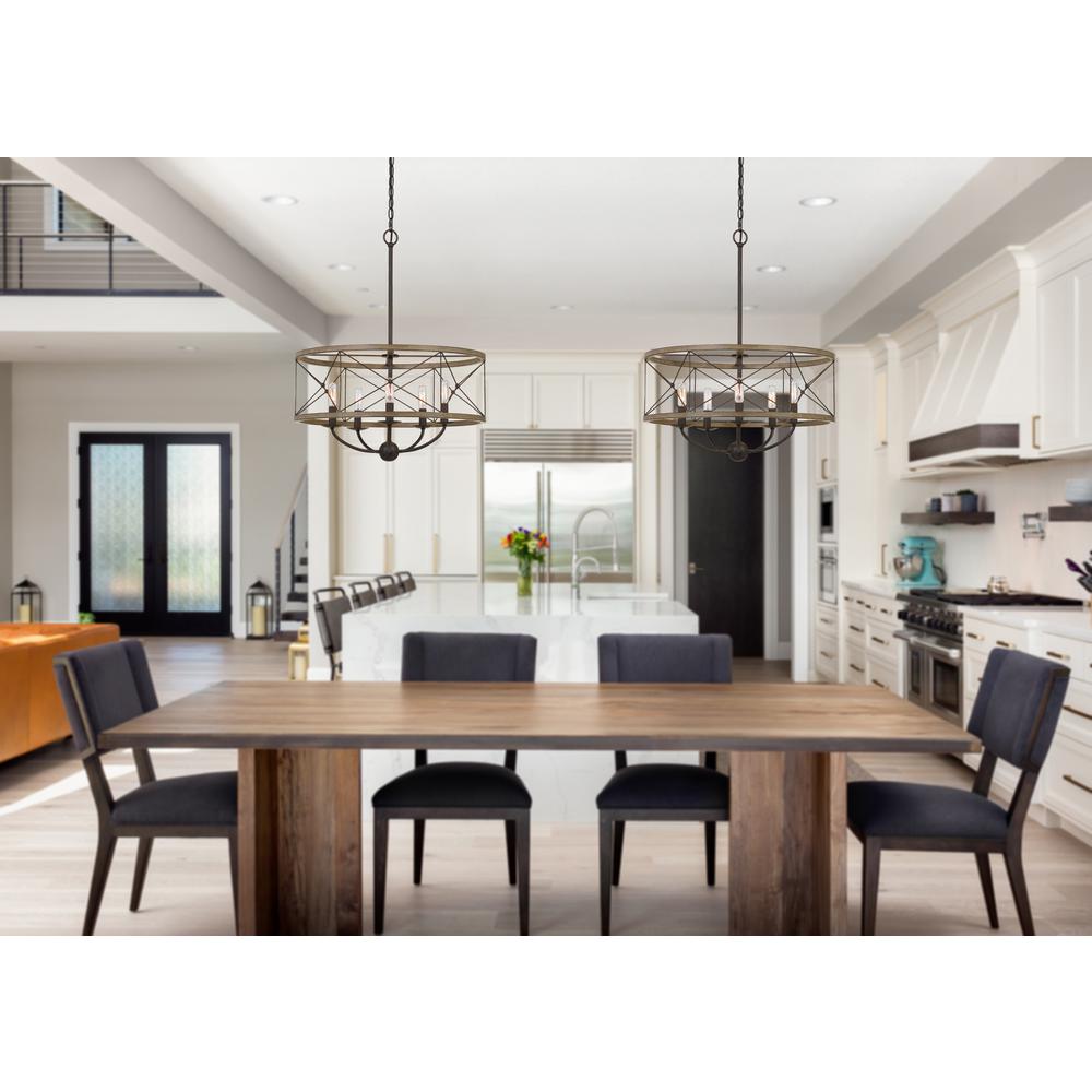 40W X 5 Modica Metal Pendant Fixture (Edison Bulbs Not Included). Picture 2