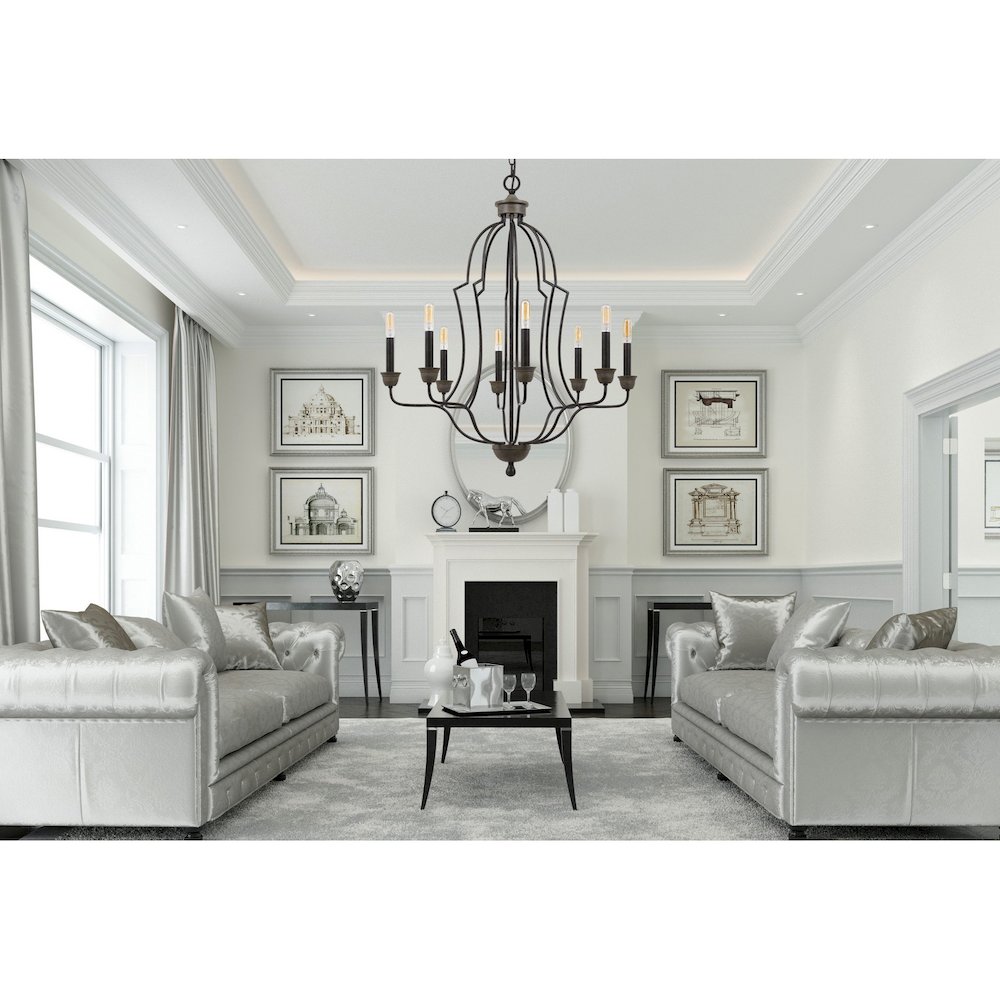 60W X 8 Lebrija Metal Chandelier (Edison Bulbs Not Included). Picture 2