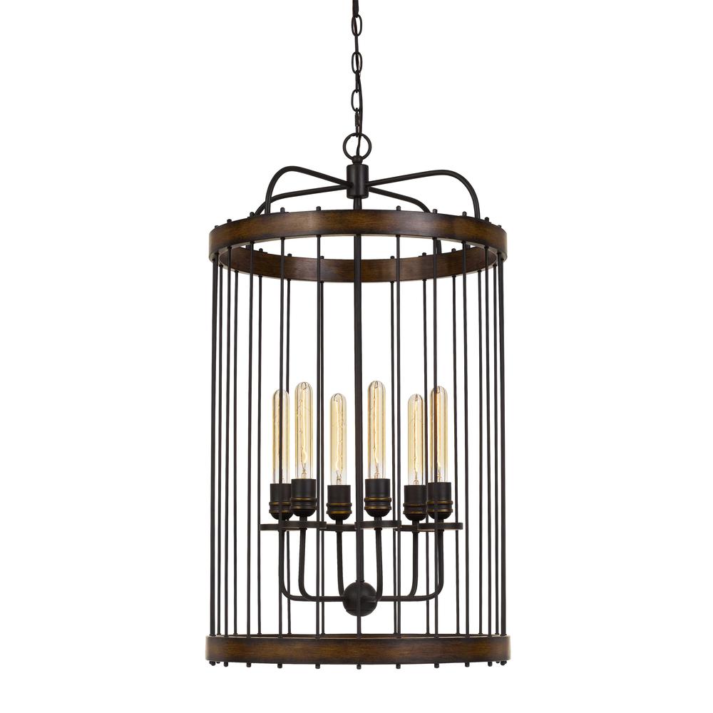 Cantania 60W X 6 Metal Pendant Fixture  (Edison Bulbs Not Included). Picture 1