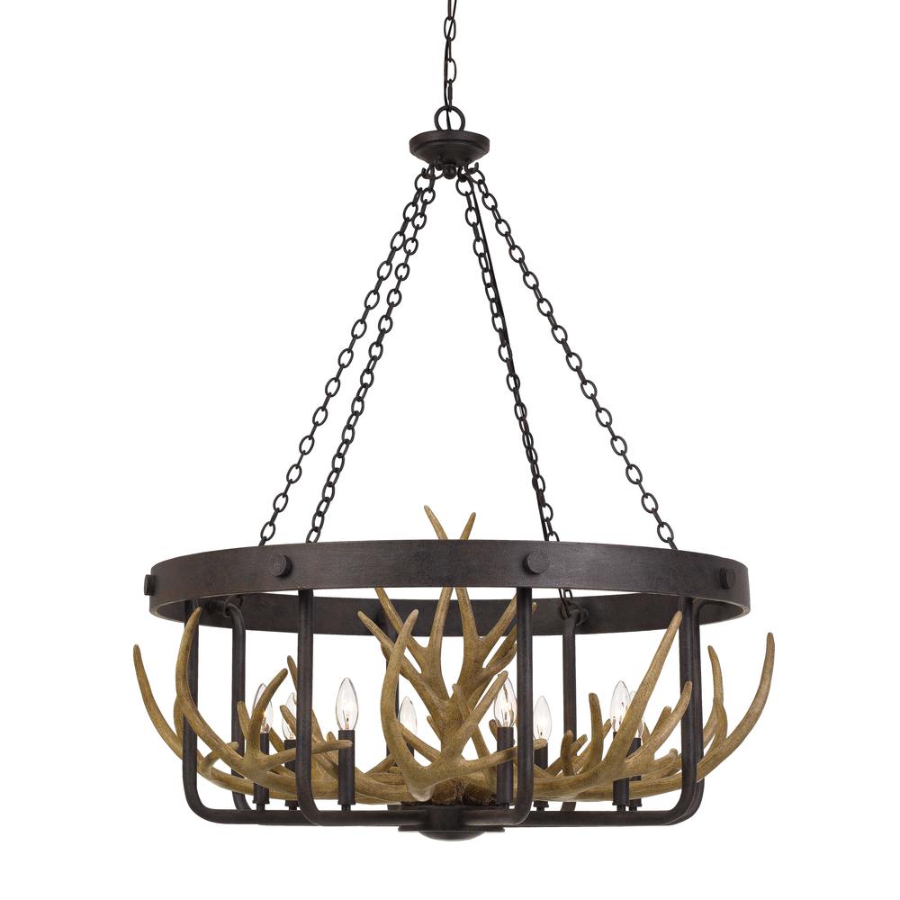 Angelo 60W X 8 Metal Antler Chandelier. Picture 1