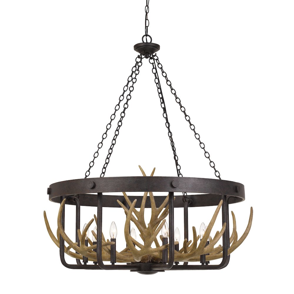 Angelo 60W X 8 Metal Antler Chandelier. Picture 1