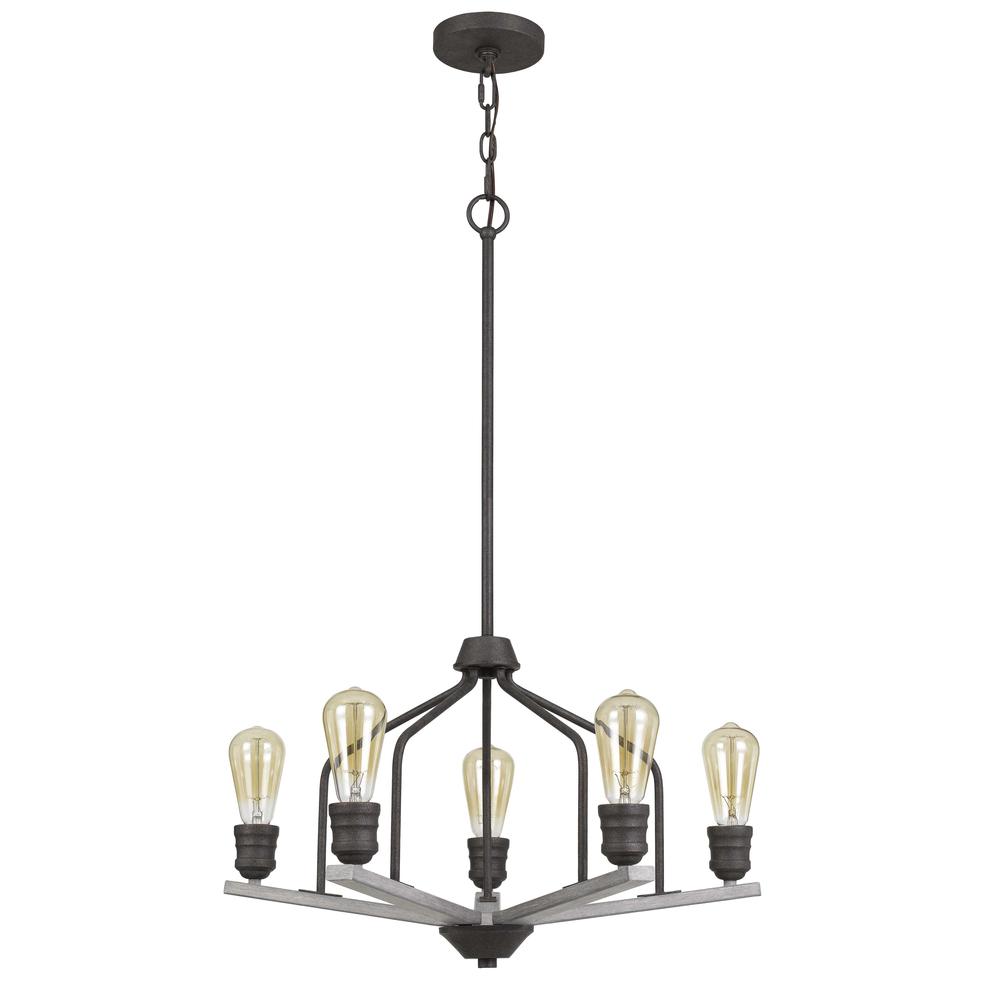 Corning Metal Chandelier (Edison Bulbs Not Included). Picture 1