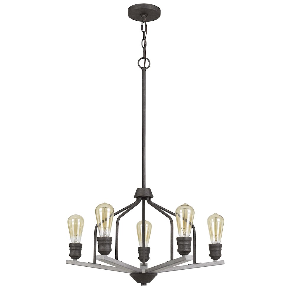 Corning Metal Chandelier (Edison Bulbs Not Included). Picture 1