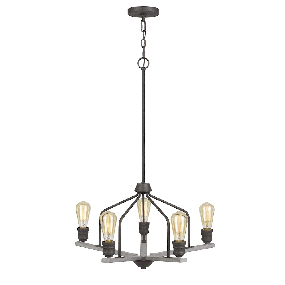 Corning Metal Chandelier (Edison Bulbs Not Included). Picture 3