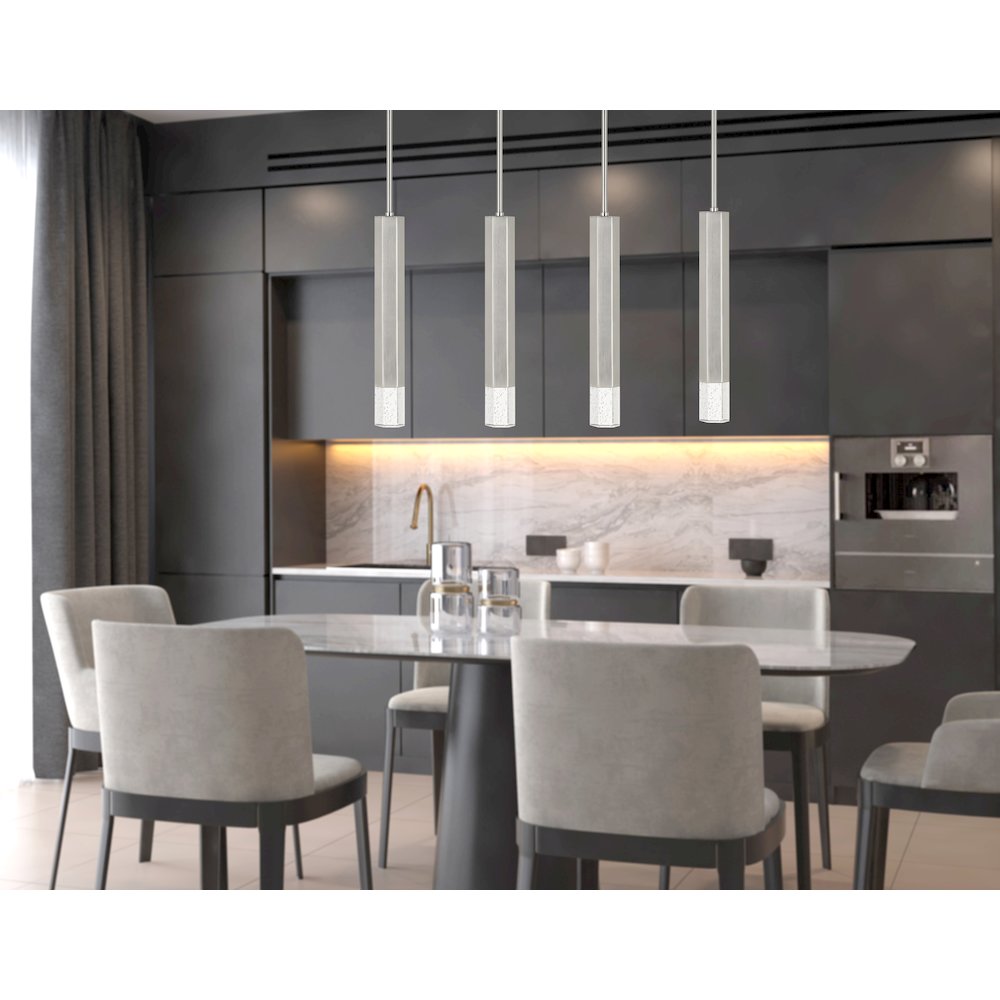Troy Integrated Led Dimmable Hexagonaluminum Casted 1 Light Pendant. Picture 2