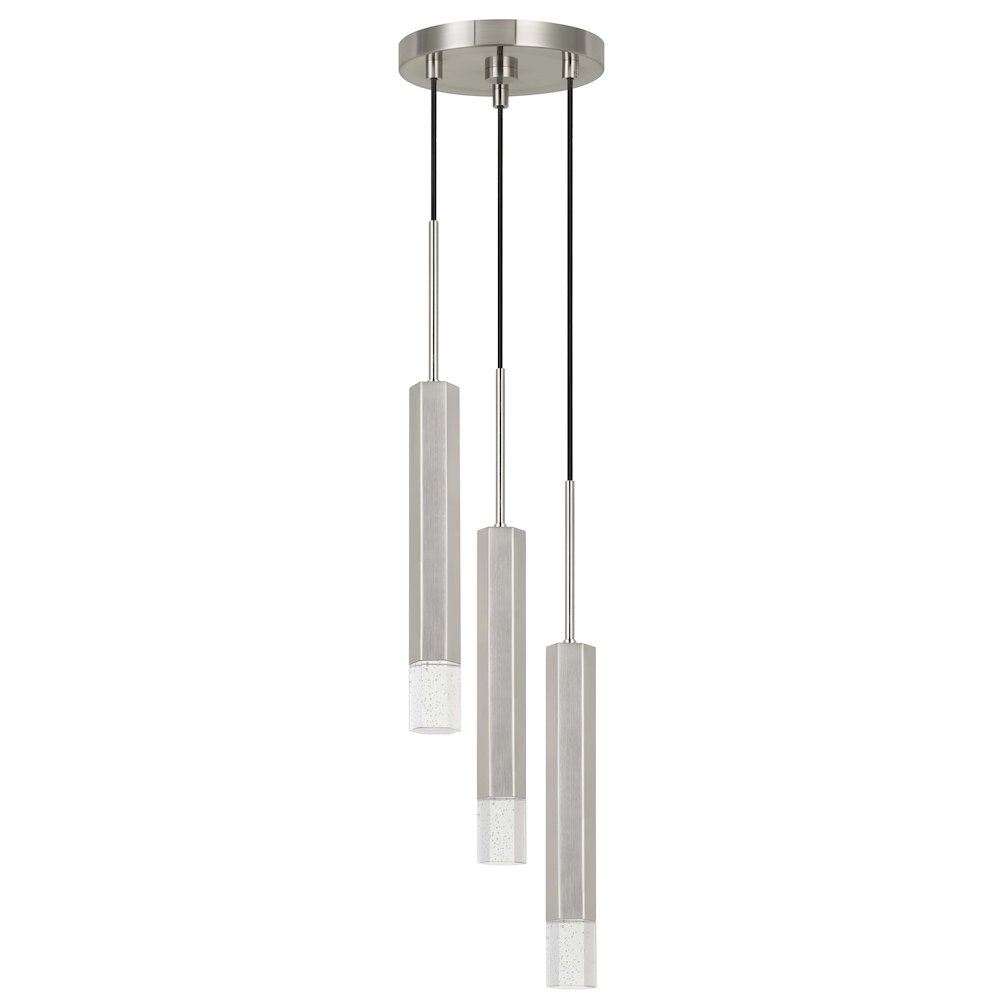 Troy Integrated Led Dimmable Hexagon Aluminum Casted 3 Lights Pendant. Picture 1