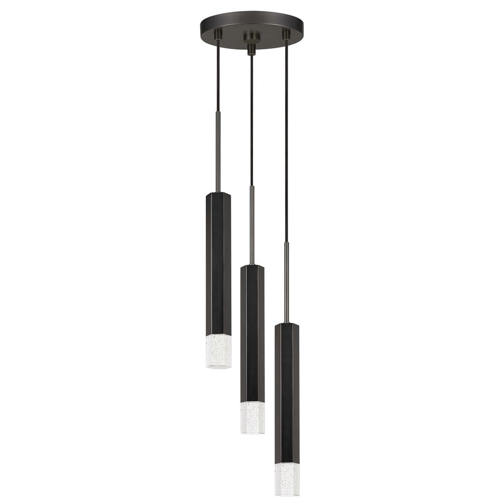 Troy Integrated Led Dimmable Hexagon Aluminum Casted 3 Lights Pendant. Picture 1