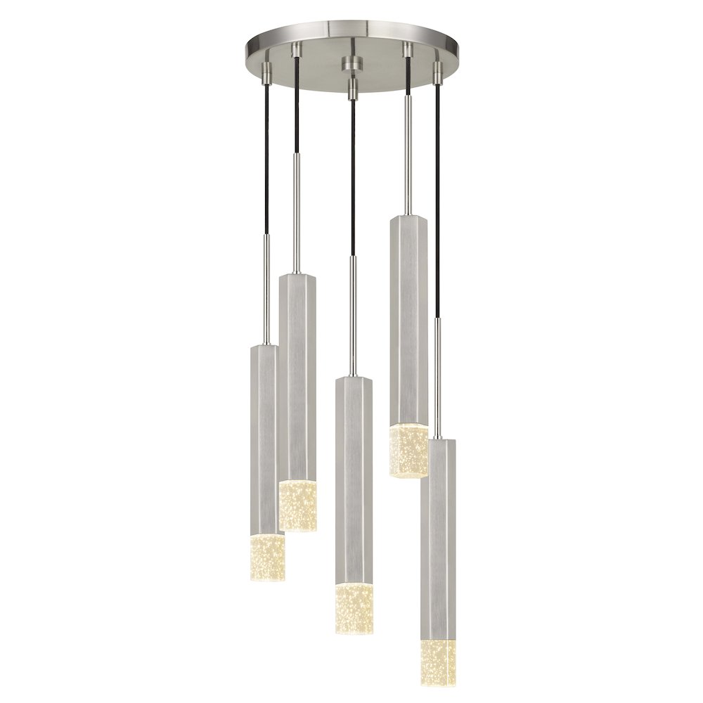 Troy Integrated Led Dimmable Hexagon Aluminum Casted 5 Lights Pendant. Picture 3