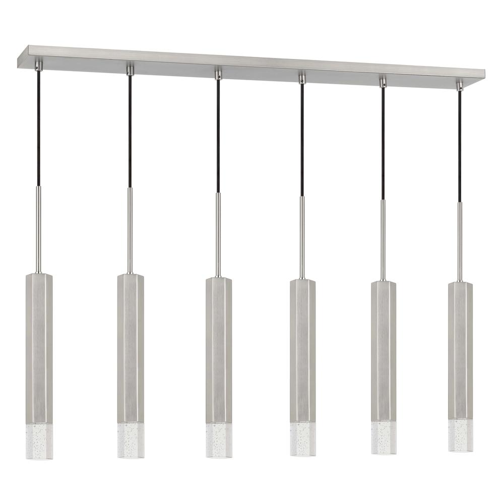 Troy Integrated Led Dimmable Hexagon Aluminum Casted 6 Lights Pendant. Picture 1