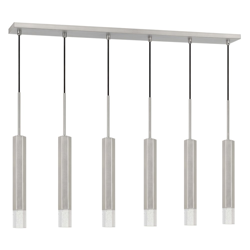 Troy Integrated Led Dimmable Hexagon Aluminum Casted 6 Lights Pendant. Picture 1