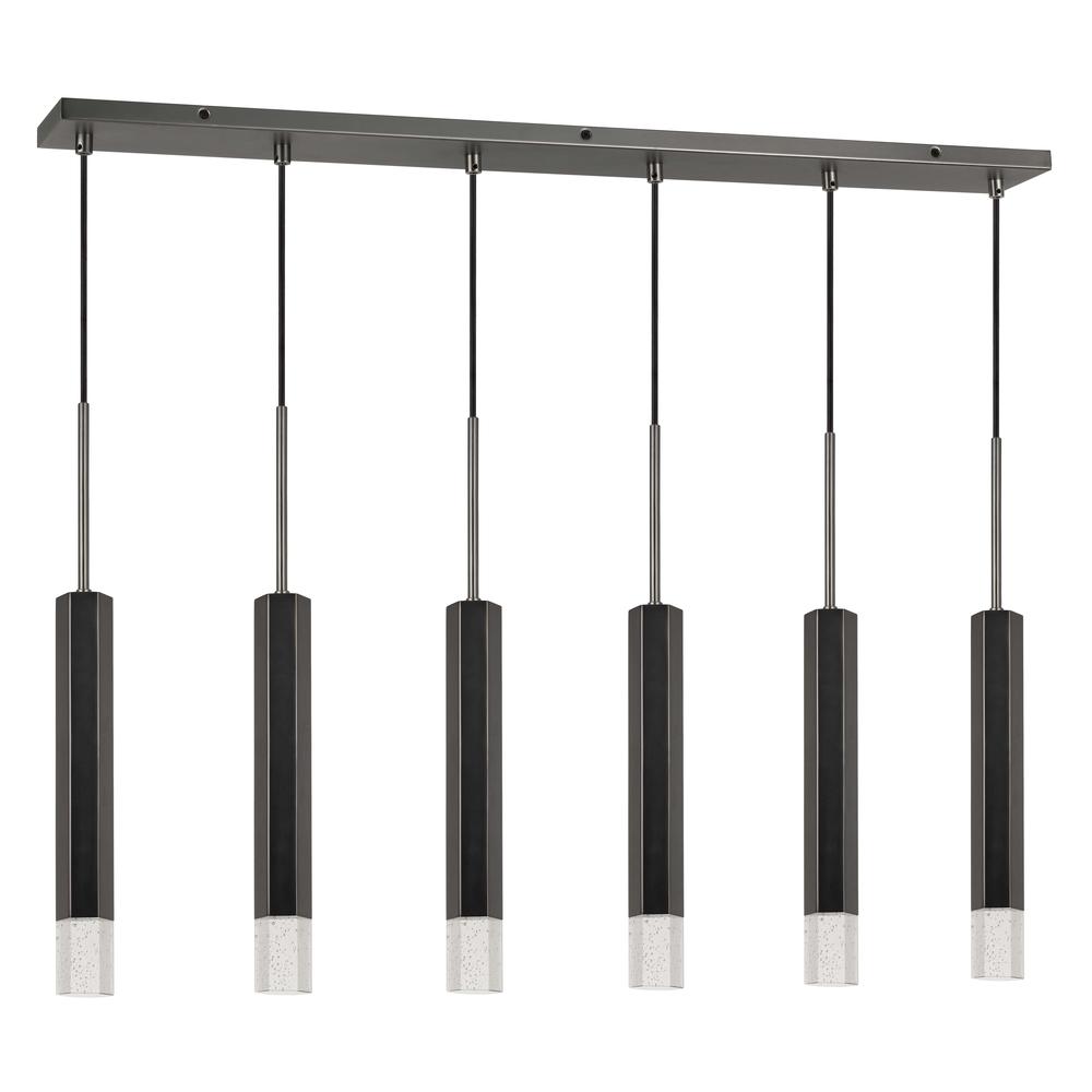 Troy Integrated Led Dimmable Hexagon Aluminum Casted 6 Lights Pendant. Picture 1