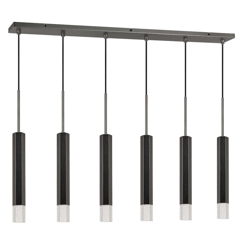 Troy Integrated Led Dimmable Hexagon Aluminum Casted 6 Lights Pendant. Picture 1