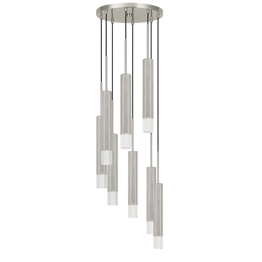 Troy Integrated Led Dimmable Hexagon Aluminum Casted 8 Lights Pendant. Picture 1