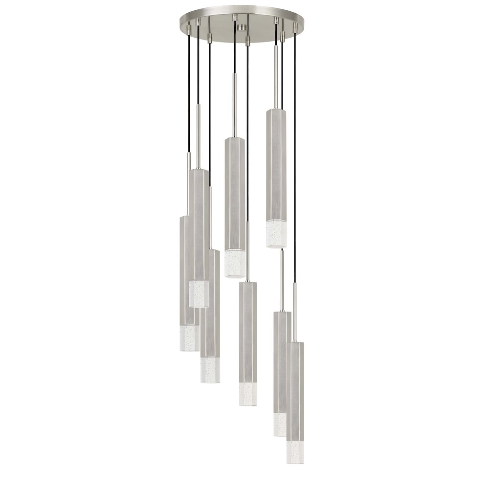 Troy Integrated Led Dimmable Hexagon Aluminum Casted 8 Lights Pendant. Picture 1