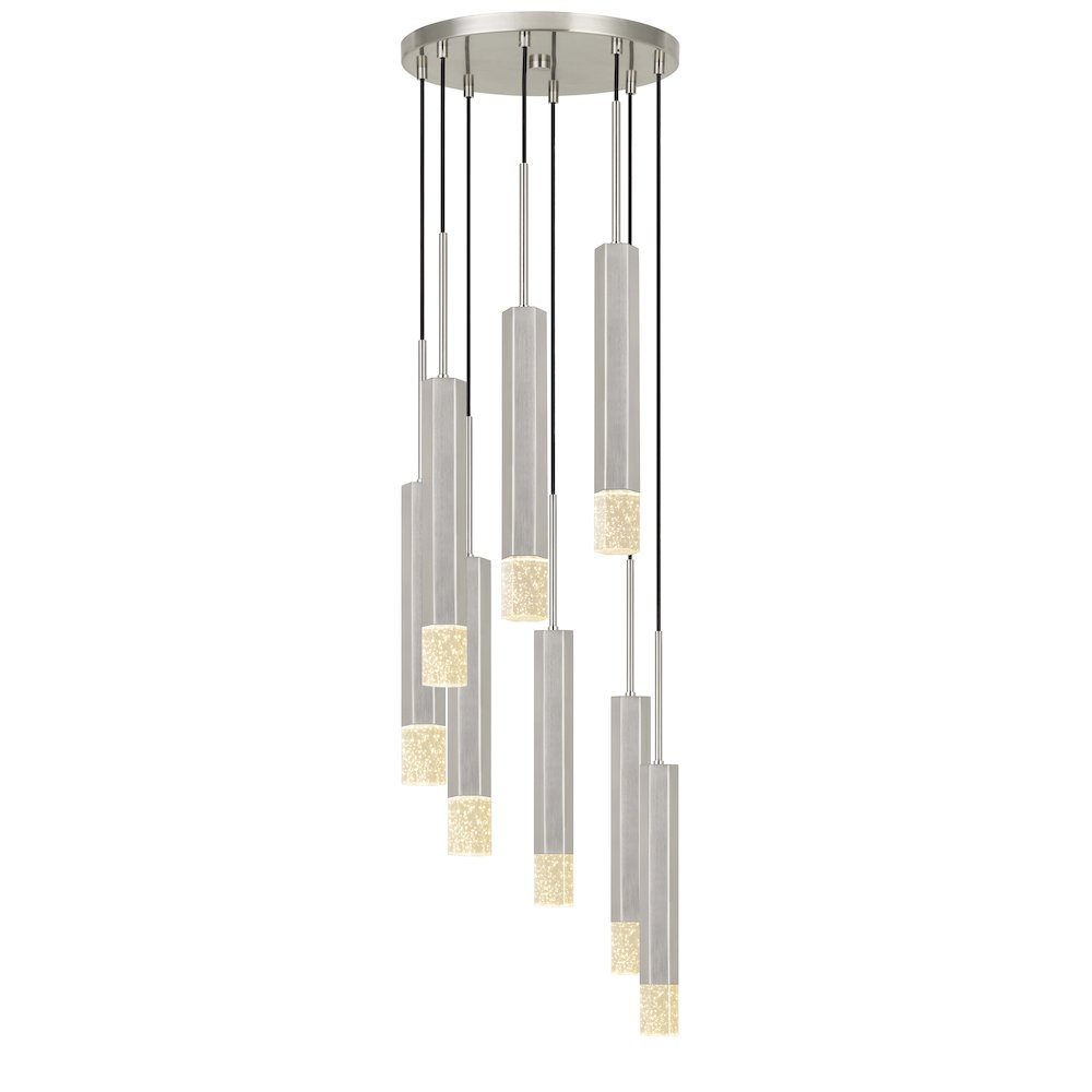 Troy Integrated Led Dimmable Hexagon Aluminum Casted 8 Lights Pendant. Picture 2