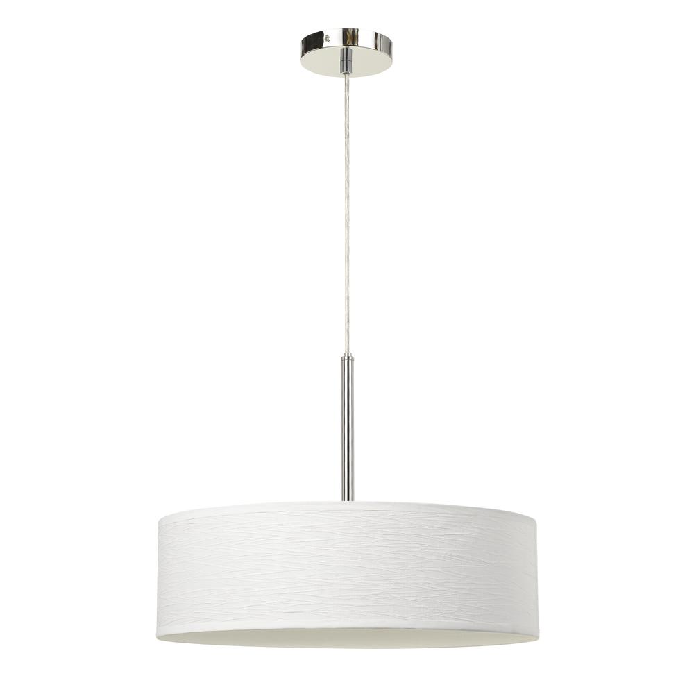 Led 18W Dimmable Pendant With Diffuser And Hardback Fabric Shade. Picture 1