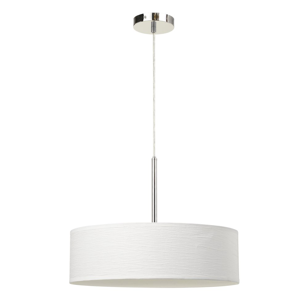 Led 18W Dimmable Pendant With Diffuser And Hardback Fabric Shade. Picture 1