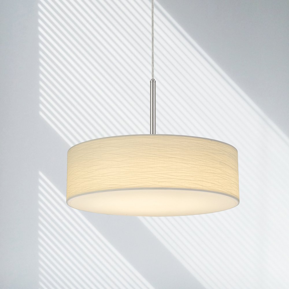 Led 18W Dimmable Pendant With Diffuser And Hardback Fabric Shade. Picture 2