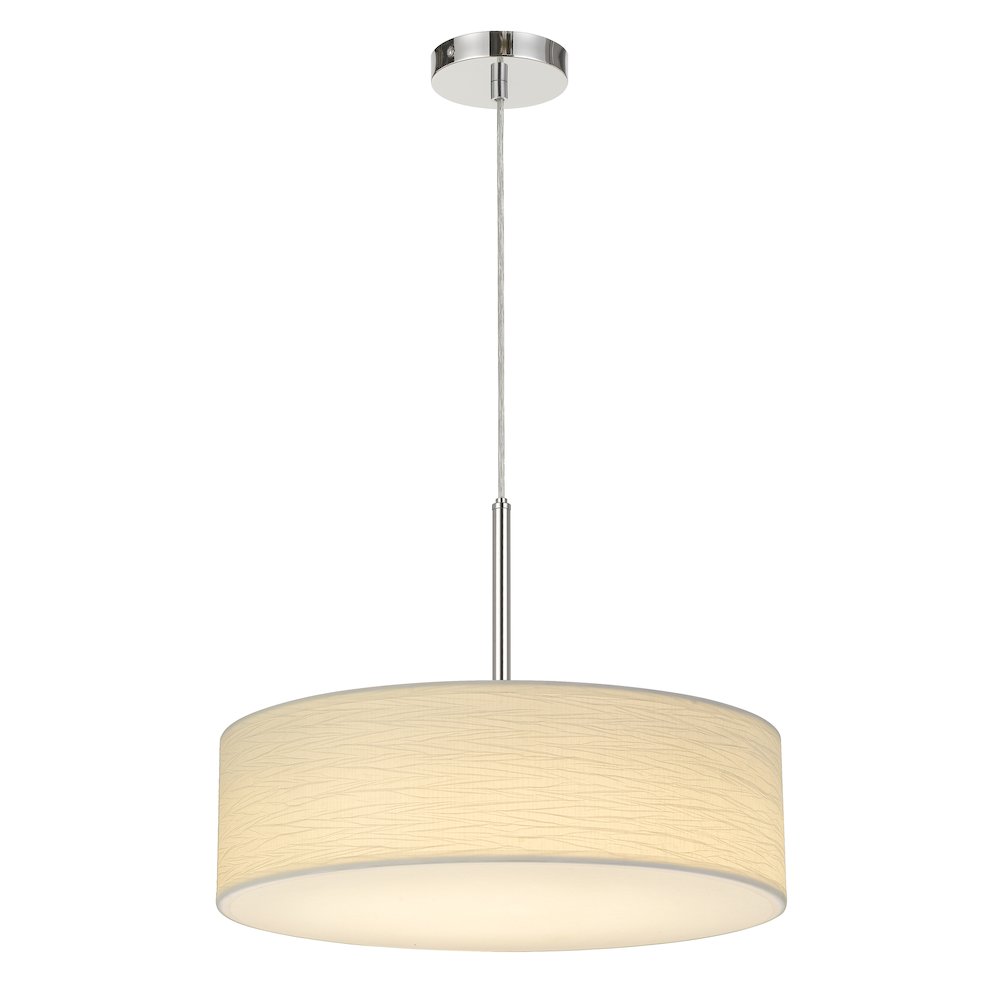 Led 18W Dimmable Pendant With Diffuser And Hardback Fabric Shade. Picture 3