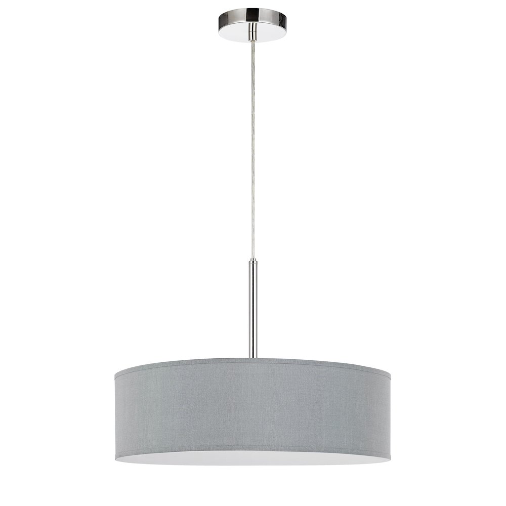 Led 18W Dimmable Pendant With Diffuser And Hardback Fabric Shade. Picture 1