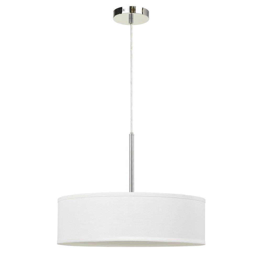 Led 18W Dimmable Pendant With Diffuser And Hardback Fabric Shade. Picture 1