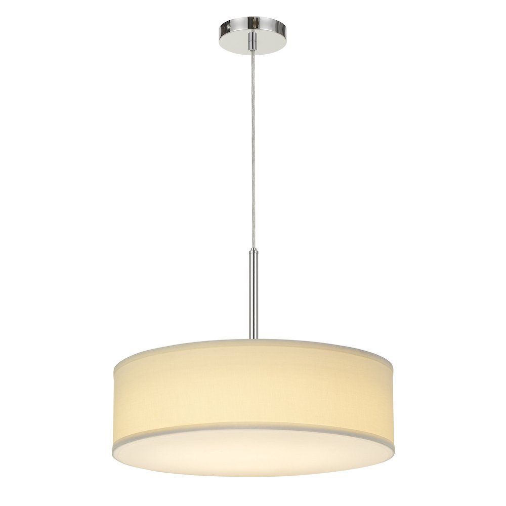 Led 18W Dimmable Pendant With Diffuser And Hardback Fabric Shade. Picture 3