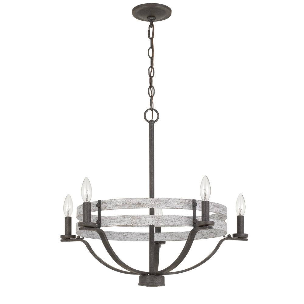 60W X 5 Brig Metal Chandelier. Picture 1