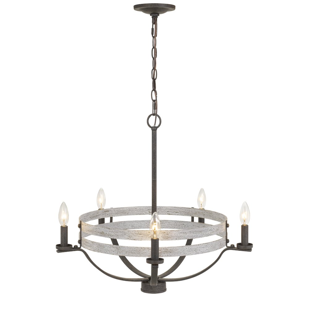 60W X 5 Brig Metal Chandelier. Picture 3