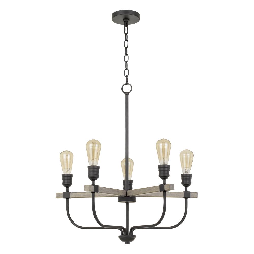 60W X 5 Sion Metal Chandelier. Picture 1