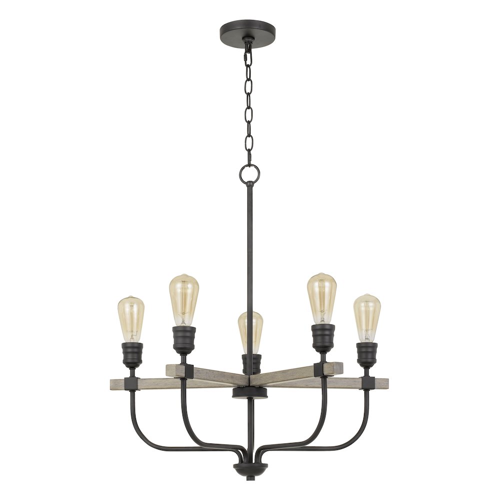 60W X 5 Sion Metal Chandelier. Picture 1