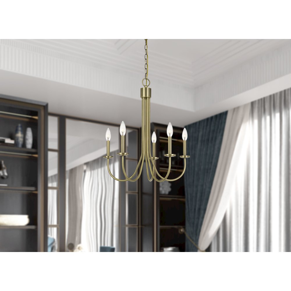60W X 5 Spiez Metal Chandelier. Picture 2