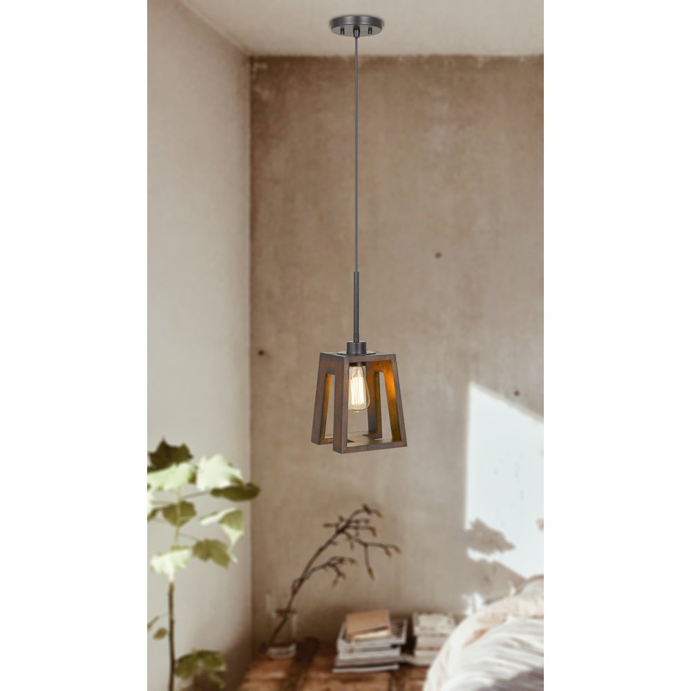 60W Biel Wood Pendant (Edison Bulb Not Included). Picture 2