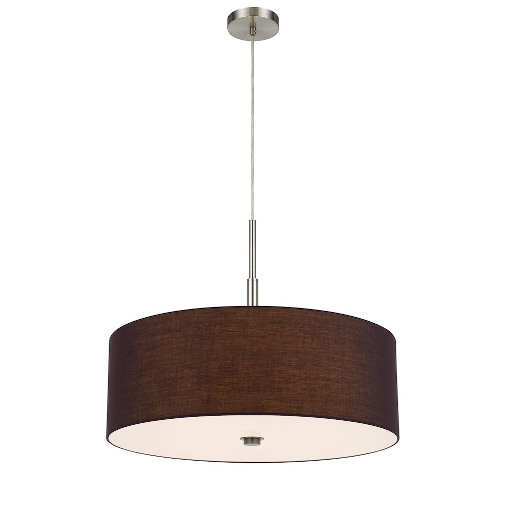 60W x 4 Lonoke pendant fixture with hardback drum shade. Picture 3