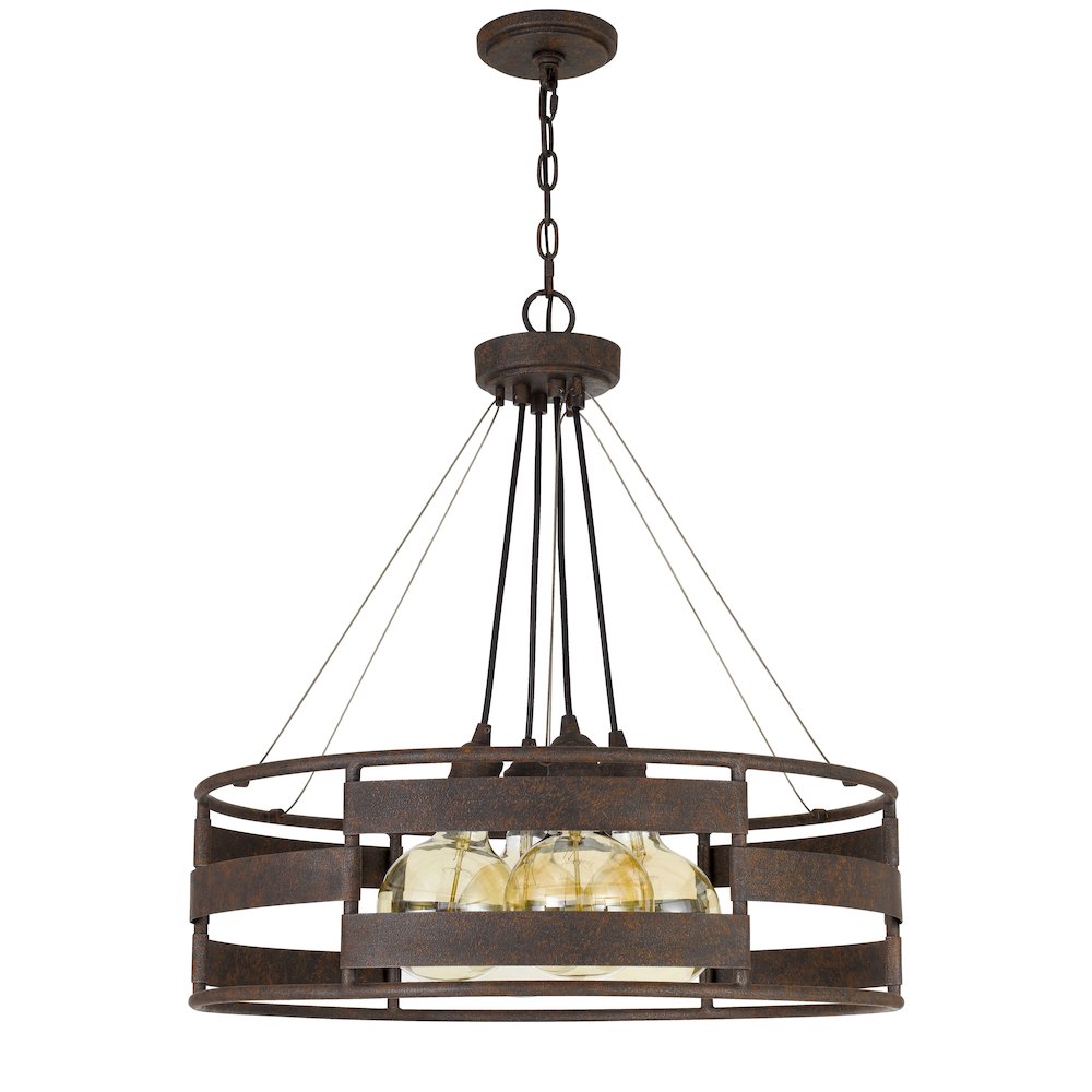 60W x 4 Rochefort metal chandelier (Edison bulbs shown ARE included). Picture 1