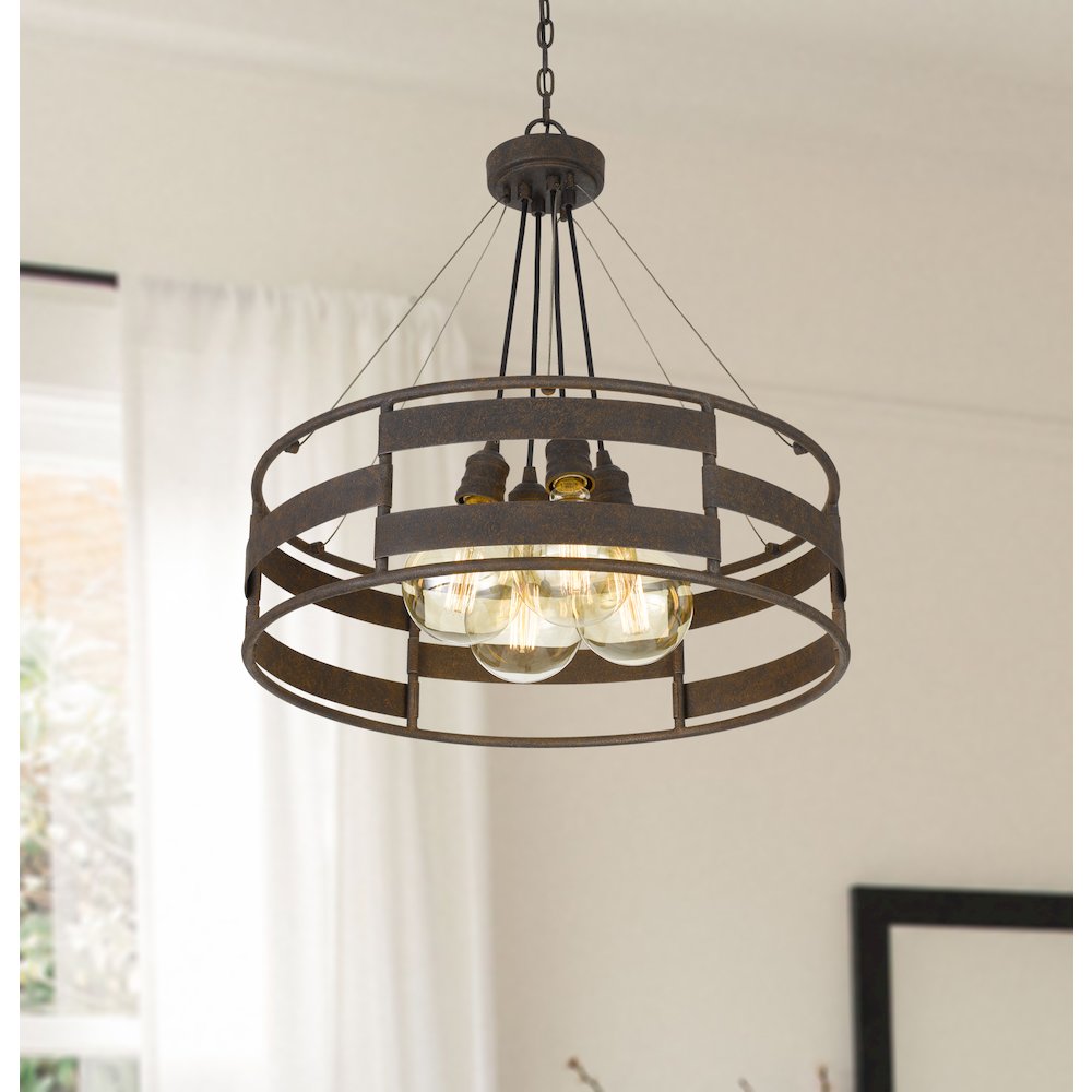 60W x 4 Rochefort metal chandelier (Edison bulbs shown ARE included). Picture 2