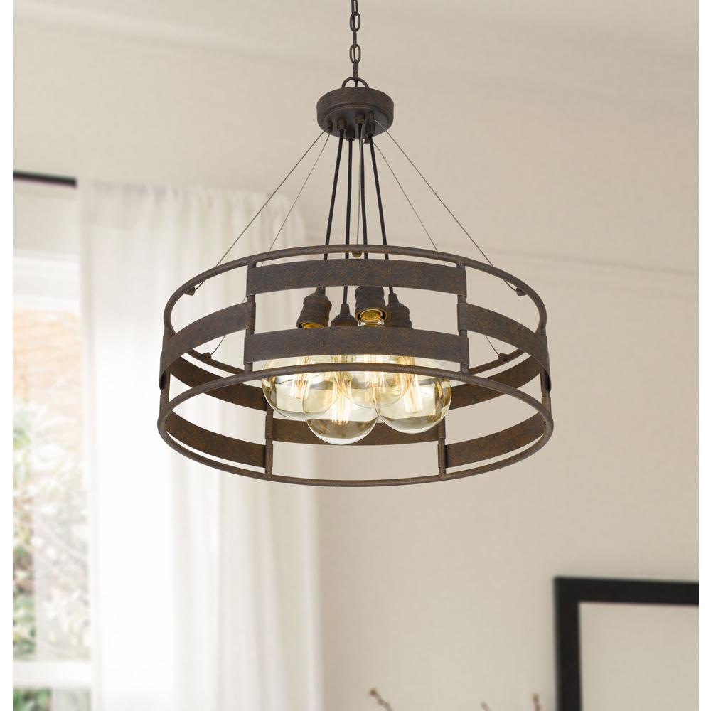 60W x 4 Rochefort metal chandelier (Edison bulbs shown ARE included). Picture 2