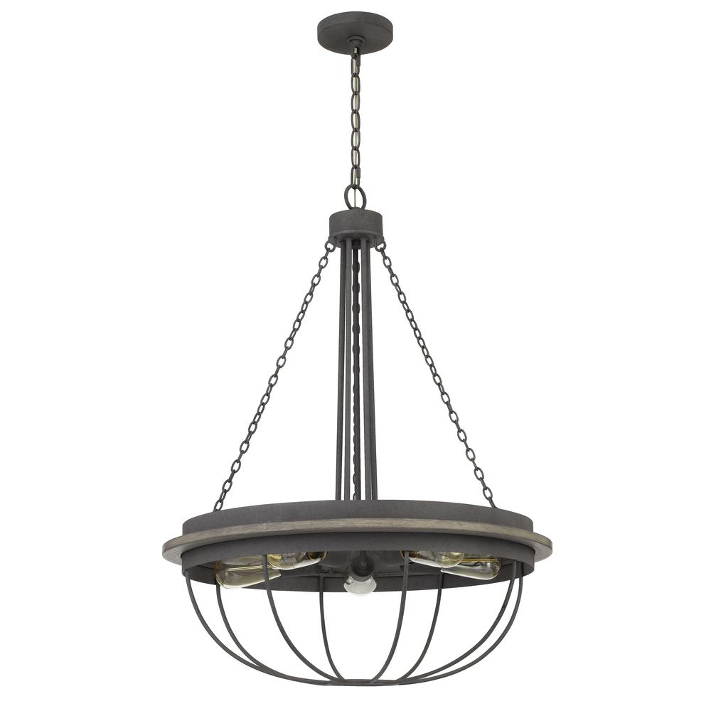 60W x 5 Nixa metal chandelier (Edison bulbs NOT included). Picture 1