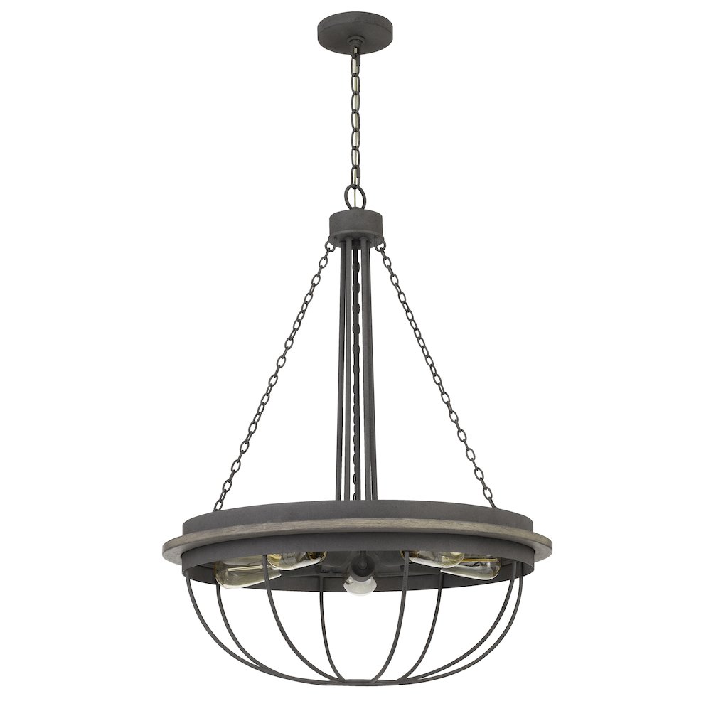 60W x 5 Nixa metal chandelier (Edison bulbs NOT included). Picture 1