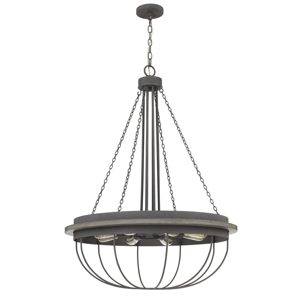 60W x 8 Nixa metal chandelier (Edison bulbs NOT included). Picture 1